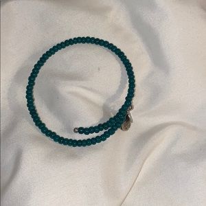 Alex and Ani, green wrap bracelet.